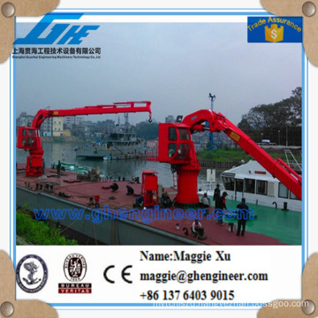 knuckle and telescopic ship deck hydraulic marine Crane